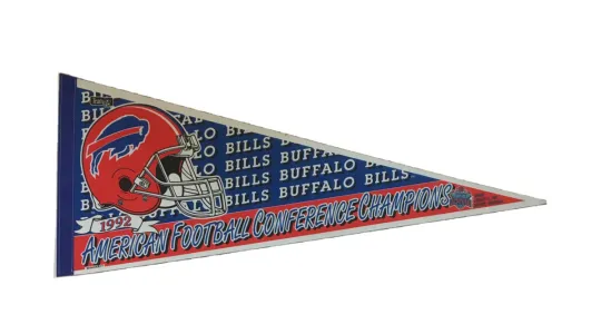 1992 Buffalo Bills AFC Champions Super Bowl Football Felt Pennant