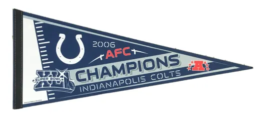 Indianapolis Colts Super Bowl XLI AFC Champions Felt Pennant