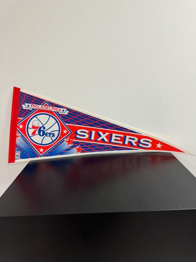 Discover Philadelphia 76ers NBA vintage pennant from 1990s