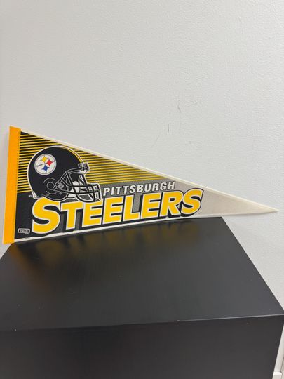 Discover Pittsburgh Steeler football vintage pennant from 1990s