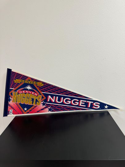 Discover Denver Nuggets NBA vintage pennant from 1990s