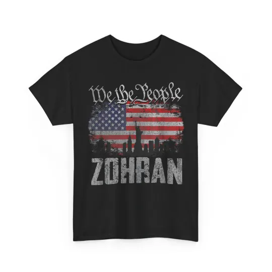 Discover Zohran Mamdani for NYC Mayor 2025 Vintage America Flag T-Shirt