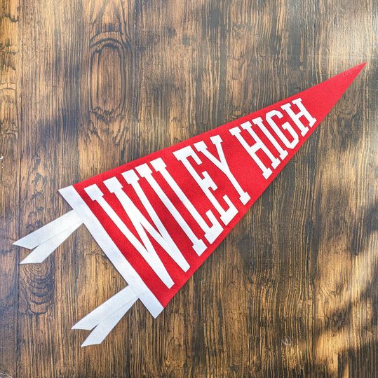 Discover Custom Applique Felt Pennant Flag: Stitched Letters, Handmade Wall Decor