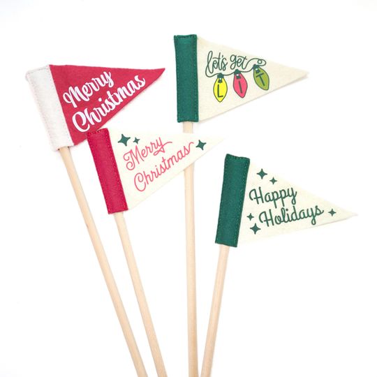 Discover Christmas Tiny Felt Pennant: Stocking Stuffer & Decor for the Holidays