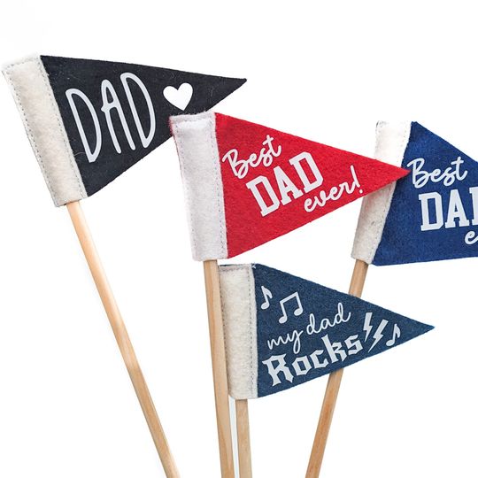 Discover Father's Day Tiny Pennant, Mini Gift for Dad, US Made, Sports Flag
