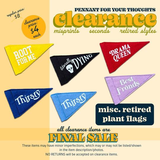 Discover Clearance: Retired Style Plant Flags