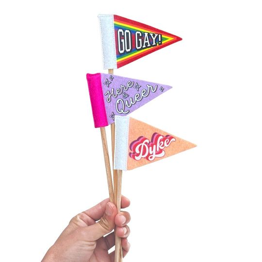 Discover Pride Tiny Pennants, Mini LGBTQ Gift, US Made