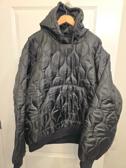 Discover Rothco Quilted Wooby Pullover Hoodie Black XL Tactical Insulated Jacket NWT