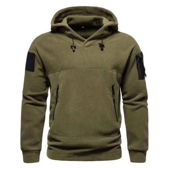 Discover Men's Military Tactical Hoodies Autumn Winter Fleece Sweatshirt Hooded Pullover
