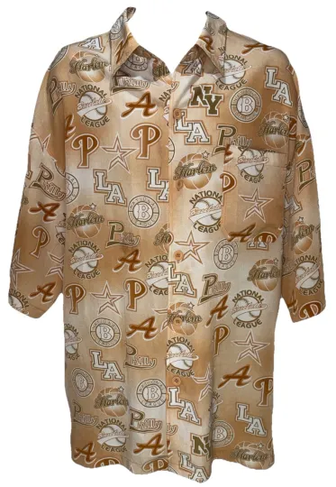 Discover NBA MLB National League Hawaiian Shirt All Over Print Size XL Real Authentic