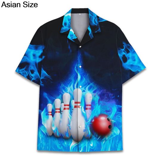 Discover Personalized Retro Bowling Hawaiian Shirt, Custom Name Button Down Shirt, Matching Bowling Team Shirt, Bowler Lover Gift Shirts