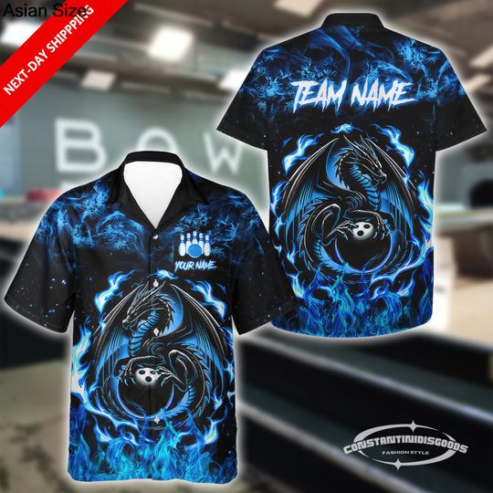 Discover 2025 Bowling Team Hawaiian Shirt For Men Fashion Ball Sport Club Jersey Casual Man Short Sleeve Lapel Blouse Button Tops