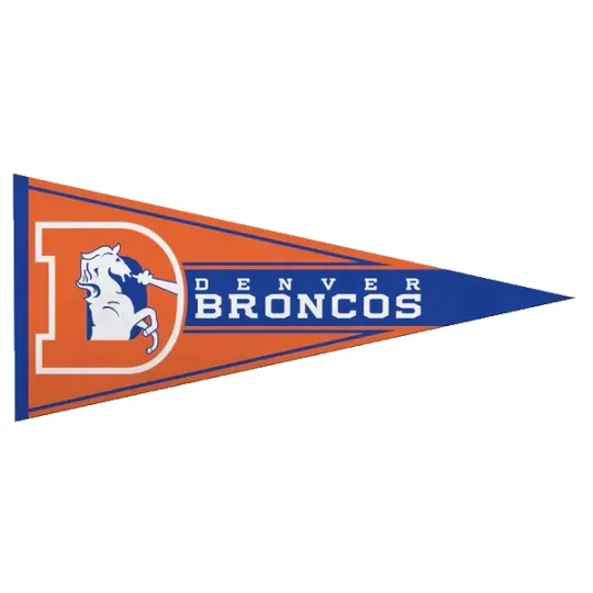 Denver Broncos Retro Mini Pennant 4”x9" football Felt Flag Football Old Logo