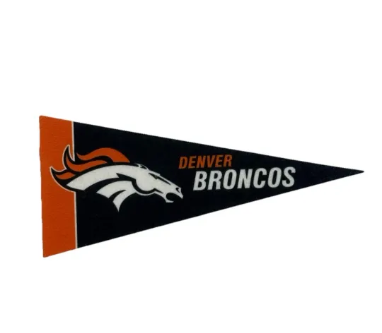 Denver Broncos Mini Felt Flag Triangle Pennant Football Decor