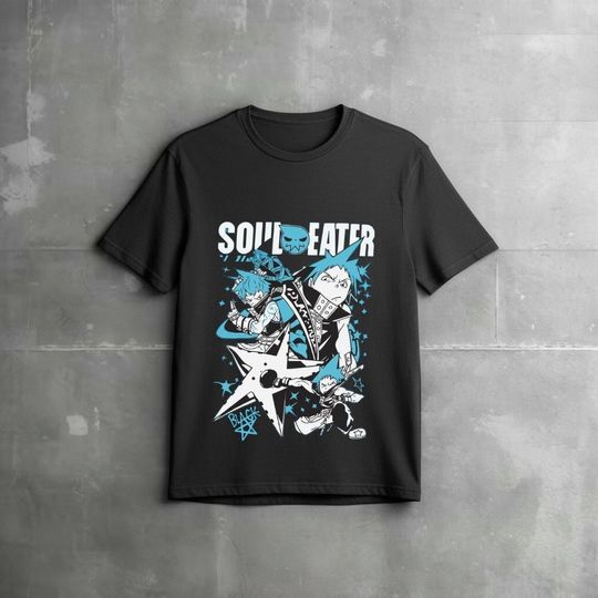 Discover Japan Anime Soul Eater Black Star Printing T Shirt