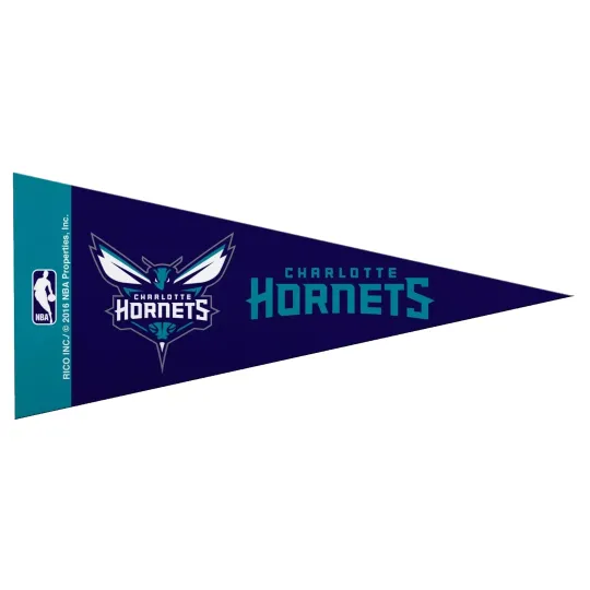 Discover Charlotte Hornets Mini Pennant Wall Felt Flag NBA Basketball Decor