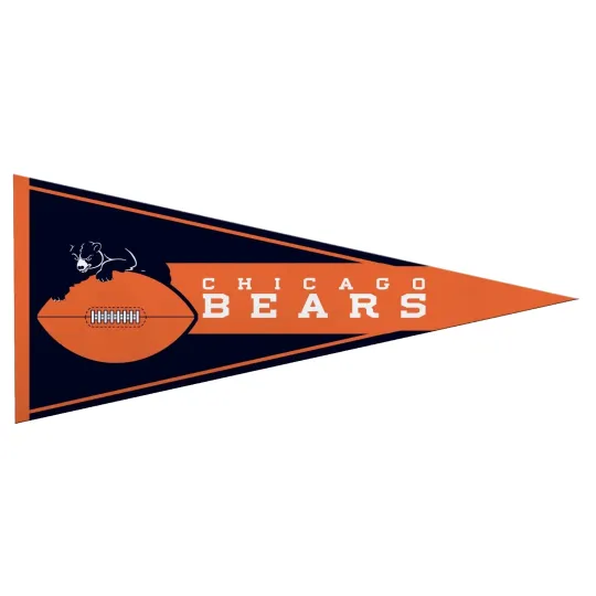 Chicago Bears Retro Pennant  Football Decor