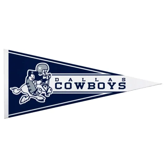 Dallas Cowboys Retro Football Pennant  Wall Decor