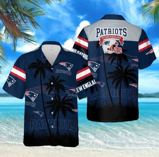 Discover New England Football Team Patriotss Hawaiian Shirt Button Down Unisex Adults