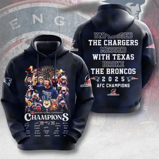 Discover Patriots 2025 Champions 3D Apparel Hoodie