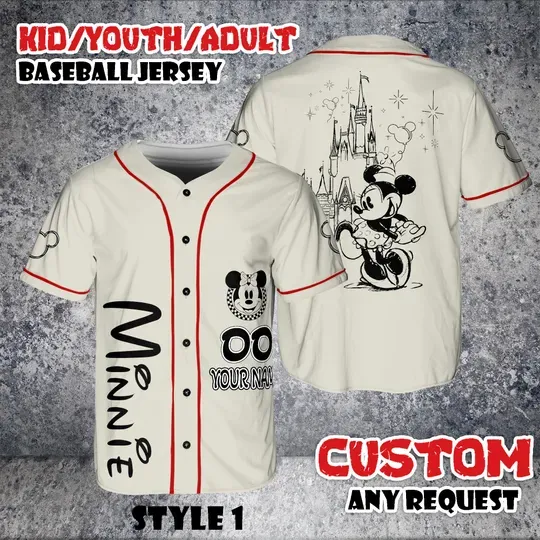 Discover Custom Mickey And Co 1928 Characters Baseball Jersey, Vintage Disney Fan Gift