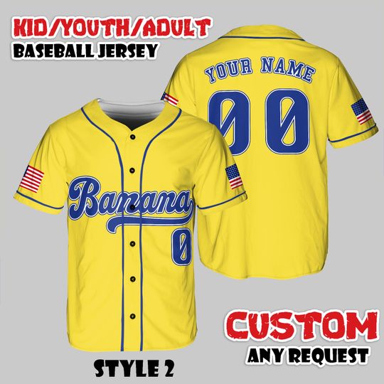 Discover Custom Bananas Baseball Jersey, Personalized Savannah Fan Gift, Gift for Kids