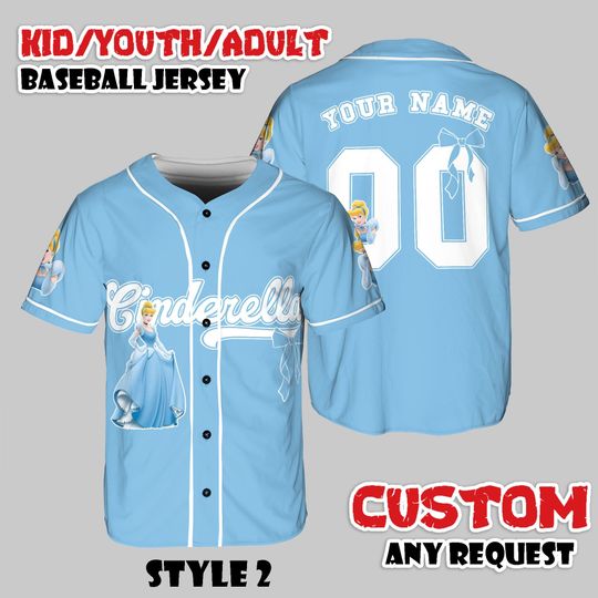 Discover Custom Cinde Princess Baseball Jersey, Fairy Tale Shirt, Personalized Disney Trip Outfit