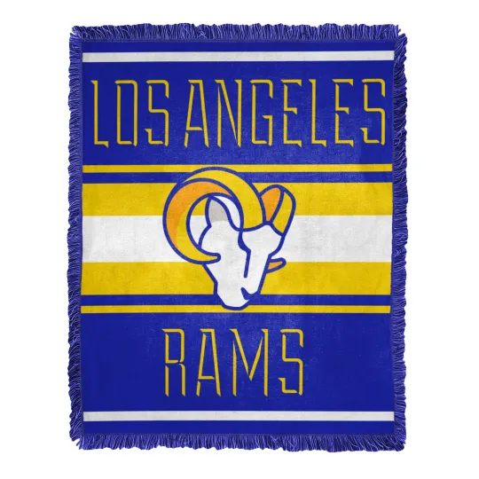 Discover Northwest football Los Angeles Rams Nose Tackle Woven Jacquard Throw Blanket