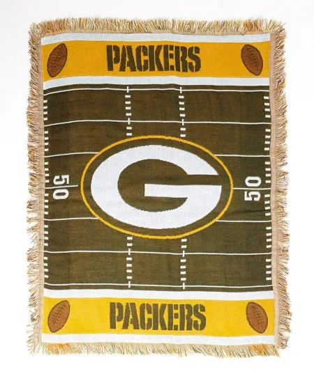 New football Green Bay Packers Triple Woven Baby Throw 36 in x 46in