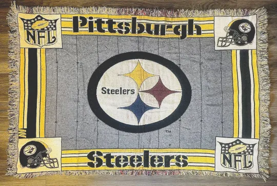 Discover PITTSBURGH Steeler 40”X 60” WOVEN TEAM LOGO BLANKET MADE BY NORTHWEST