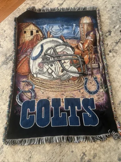 Discover Indianapolis Colts Woven Tapestry Throw Home Field Advantage football Football