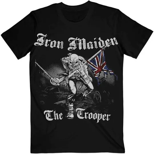 Discover Iron Maiden 'Sketched Trooper' Black T shirt - NEW