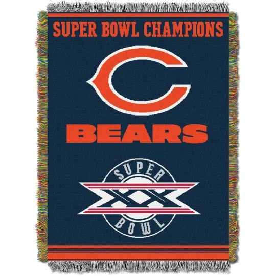 Chicago Bears Woven Tapestry Throw