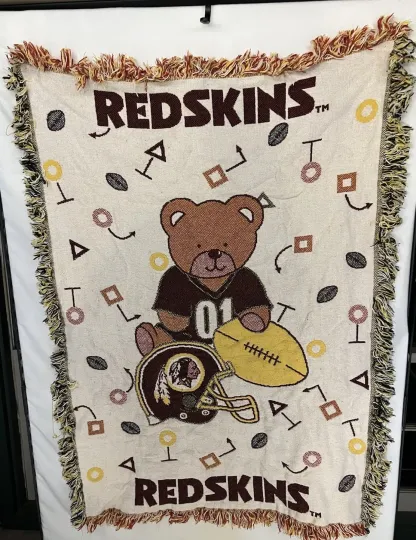 Discover Vintage Washington Redskins Woven Tapestry Throw Blanket - The Northwest Company