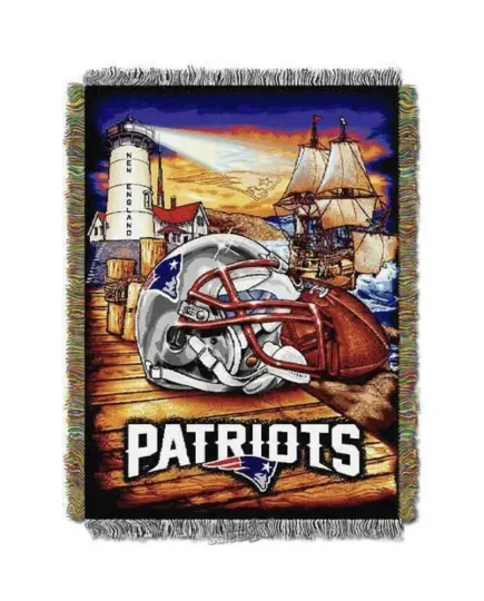 Discover Patriots Football Woven Tapestry Throw For Home Game 48x60in Official football