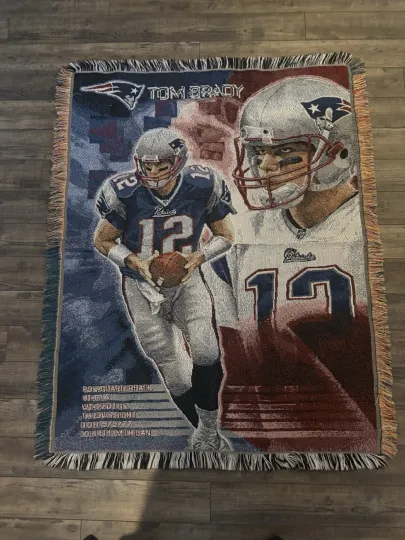 Discover football Tom Brady  Woven Tapestry Throw
