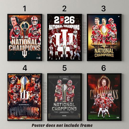 Discover Indiana Hoosiers Football National Champions To The 2026 Poster