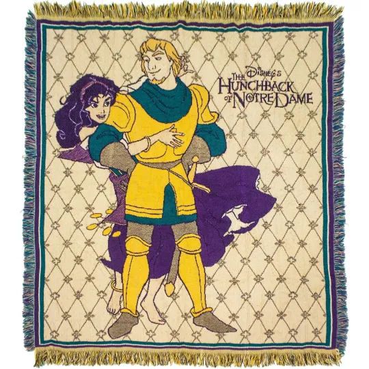 Discover The Hunchback of ND Esmeralda Woven Tapestry Throw Blanket RARE Vintage