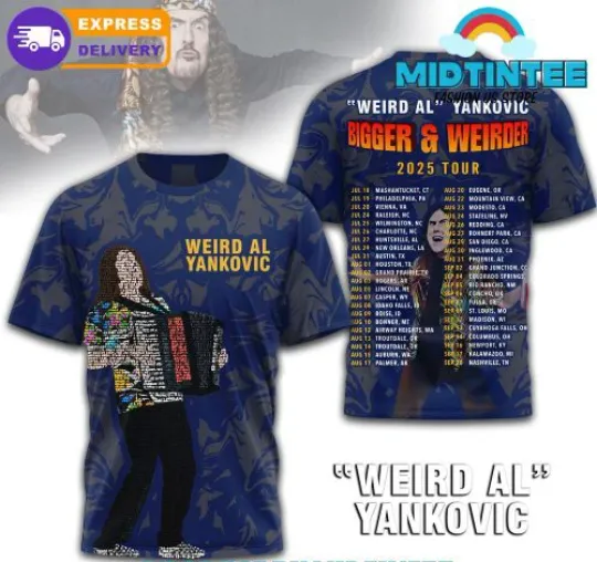 Discover Weird Al Yankovic Bigger & Weirder Tour 3D T-shirt