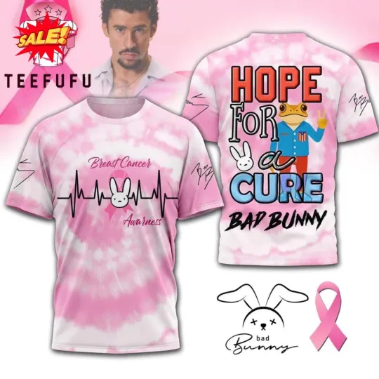 Discover Bad Buny Tackle Breast Cancer 2026 All Over Print 3D Shirt
