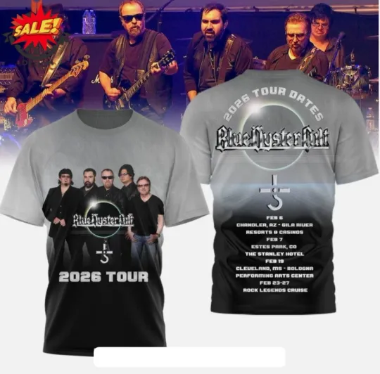 Discover Blue Oyster Cult 2026 Tour 3D T-Shirt