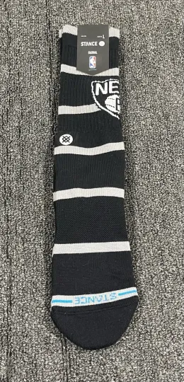 Discover New! Stance Crew Socks NBA Brooklyn Nets Size Large Color Black