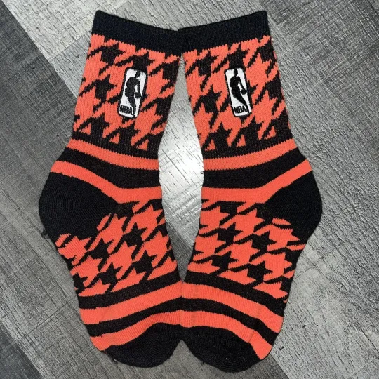 Discover NBA LOGOMAN BASKETBALL LOGO ORANGE BLACK YOUTH CREW LENGTH SOCKS KIDS