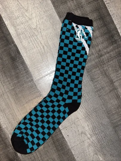 Discover NBA LOGO MAN BASKETBALL BLACK CHECKER LOGO CREW LENGTH SOCKS LARGE