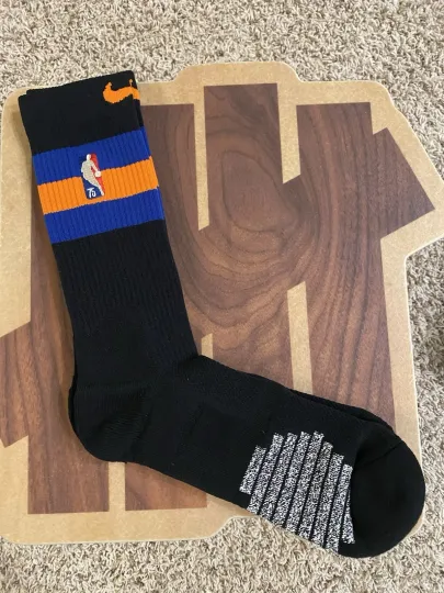 Discover NBA XL Crew Socks Black Knicks Quick Player Team Issued On Court