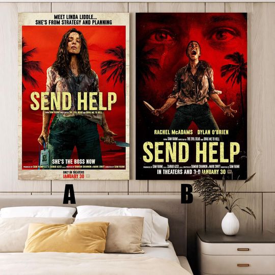 Discover Send Help (2026) Movie poster,Frameless canvas posters,Vintage posters,Holiday gift,Room decorations,Christmas gifts