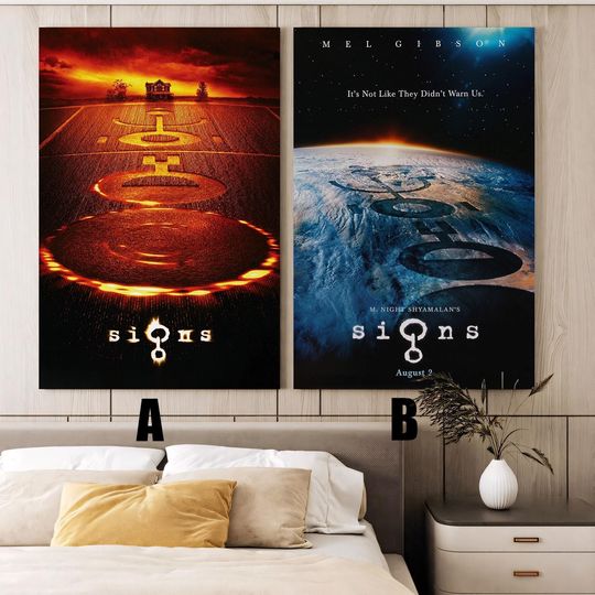 Discover Signs (2002) Movie poster,Frameless canvas posters,Vintage posters,Holiday gift,Room decorations,Christmas gifts
