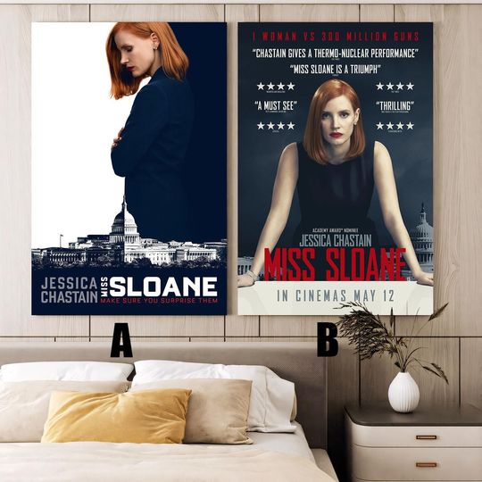 Discover Miss Sloane (2016) Movie poster,Frameless canvas posters,Vintage posters,Custom posters, Holiday gift,Room decorations,Christmas gifts