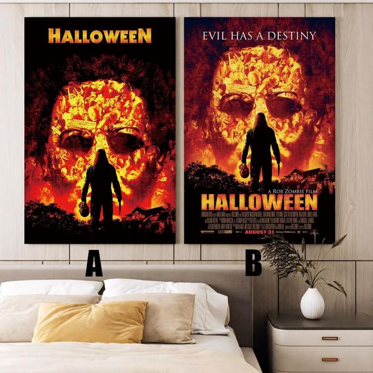 Discover Halloween (2007) Movie poster,Frameless canvas posters,Vintage posters,Holiday gift,Room decorations,Christmas gifts