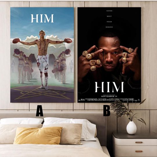 Discover HIM (2025) Movie poster,Frameless canvas posters,Vintage posters,Holiday gift,Room decorations,Christmas gifts